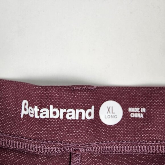 Betabrand Pants Womens XL-Long Dress Yoga Mauve Straight Leg W0076-STR (36x30) - Picture 4 of 9